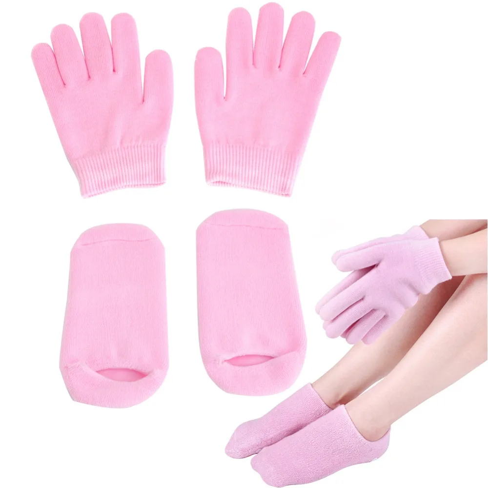 Увлажняющий Спа гель отбеливающие перчатки носки маска для кожи Сухая жесткая кожа уход за ногами 4 шт