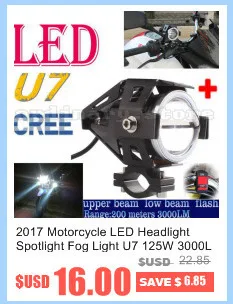 2 шт. Универсальный U1 рыбий глаз светодиодный 12 Вт мотоциклетный светильник головной светильник для вождения противотуманная фара Ночная Рабочая лампа+ переключатель