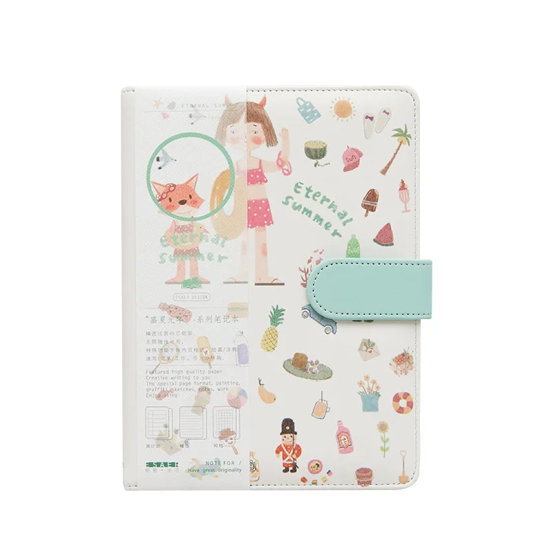 

Full Colorful Cartoon Pages 112 Sheets DIY Montly Daily Planner Cute Diary Book 12.7*17.3cm