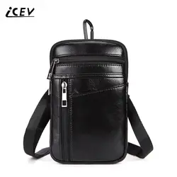 ICEV новые модные туфли из натуральной кожи поясная сумка Для мужчин кожа Fanny Pack Ремень Для мужчин Sling Bag Для мужчин поясная Повседневное