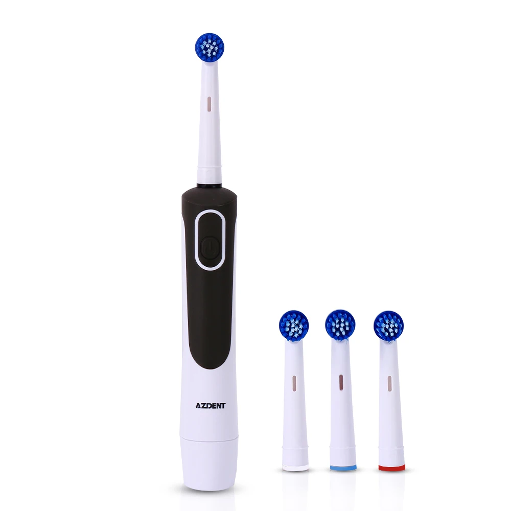 On Sale Rotary Toothbrush Battery-Type 4-Teeth-Heads Electric No-Rechargeable AZDENT Clean Waterproof eKoGmxDm