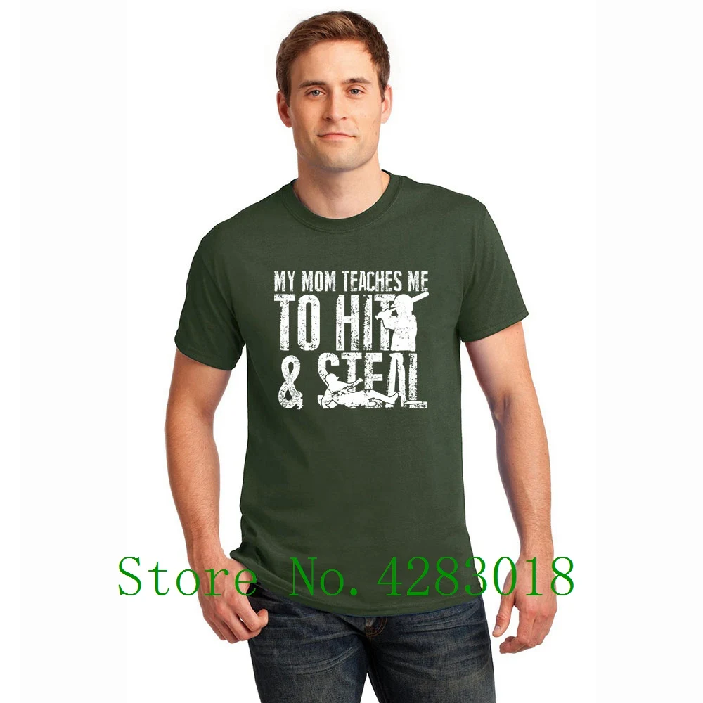 Baseball My Mom Teaches Me To Hit And Steal T Shirt O Neck Letter Men s T Shirt Sunlight Homme Plus Size 3xl Awesome Top Tee Baseball My Mom Teaches Me To Hit And Steal T Shirt O Neck Letter Men s T Shirt Sunlight Homme Plus Size 3xl Awesome Top Tee