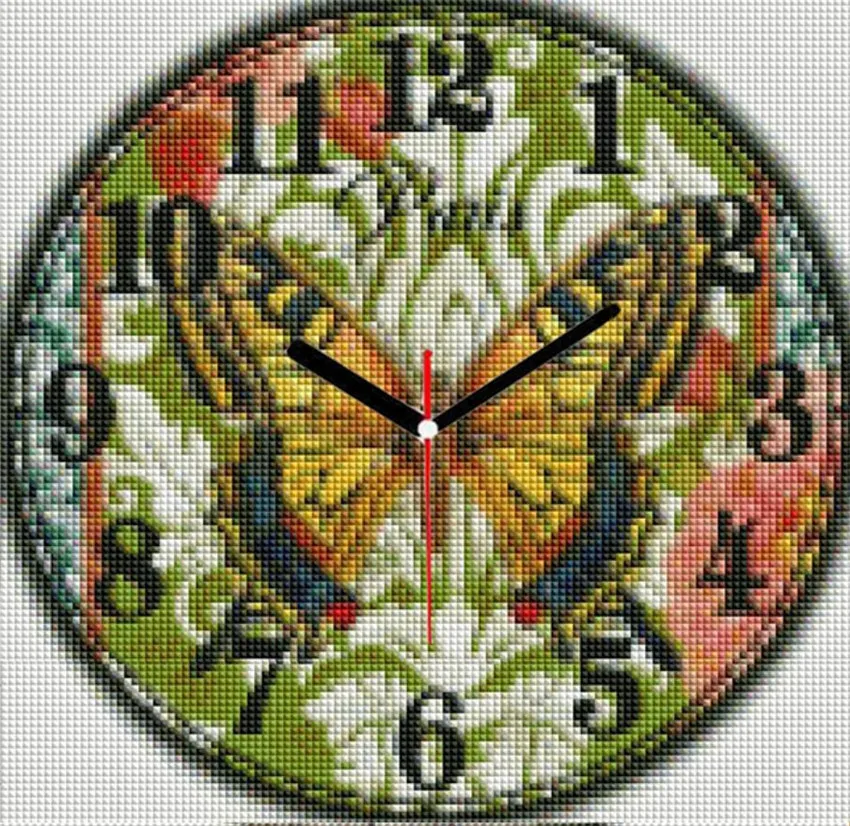 Стиль часы 5D алмазная вышивка полный набор животных часы 5D Алмазная мозаика распродажа Бабочка алмазная живопись полный квадратный цветок
