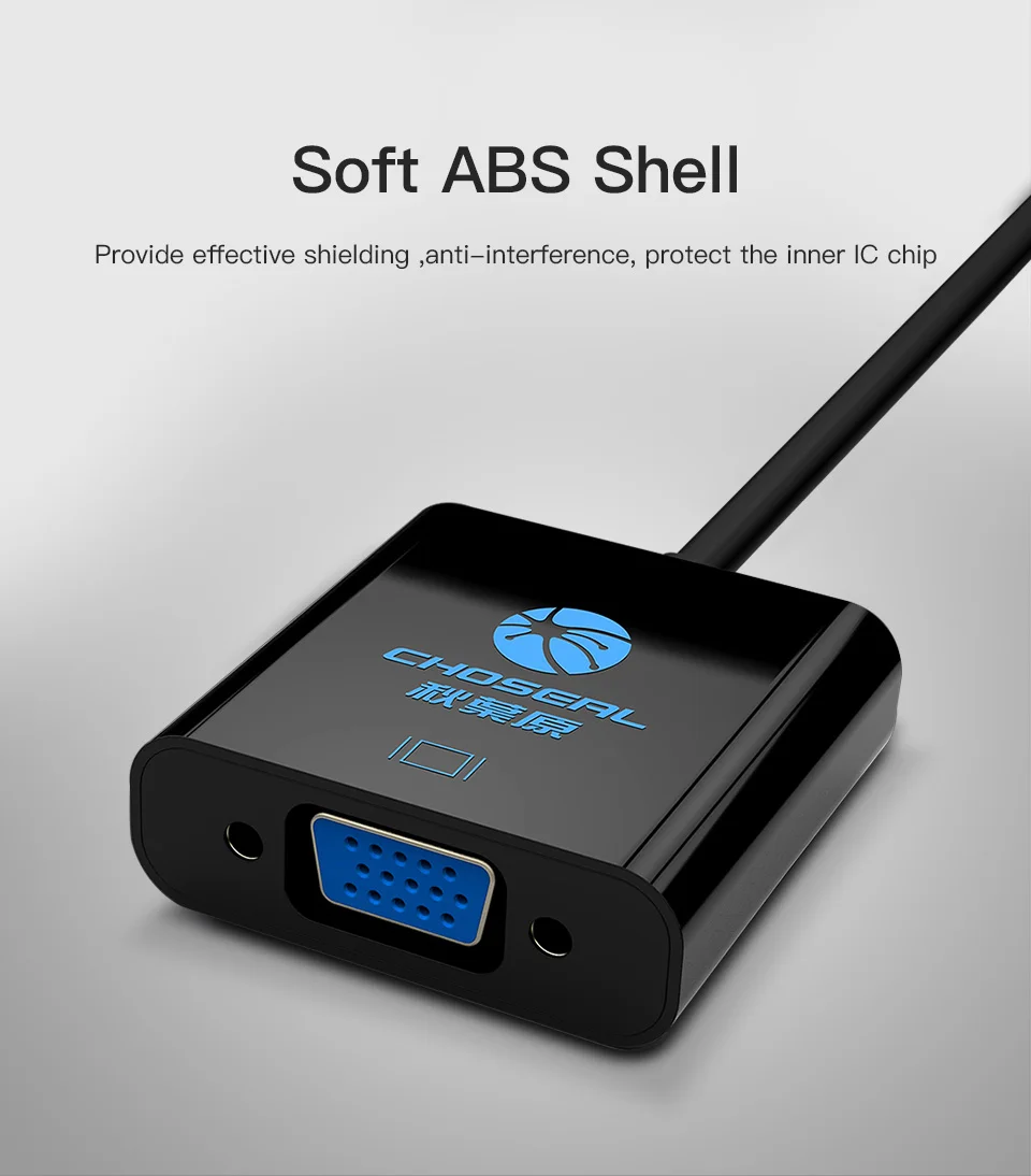 CHOSEAL HDMI to VGA Adapter Digital to Analog Video Audio Converter 1080P for PS4 Pro Raspberry Pi 3B+ TV HDMI to VGA Converter (9)