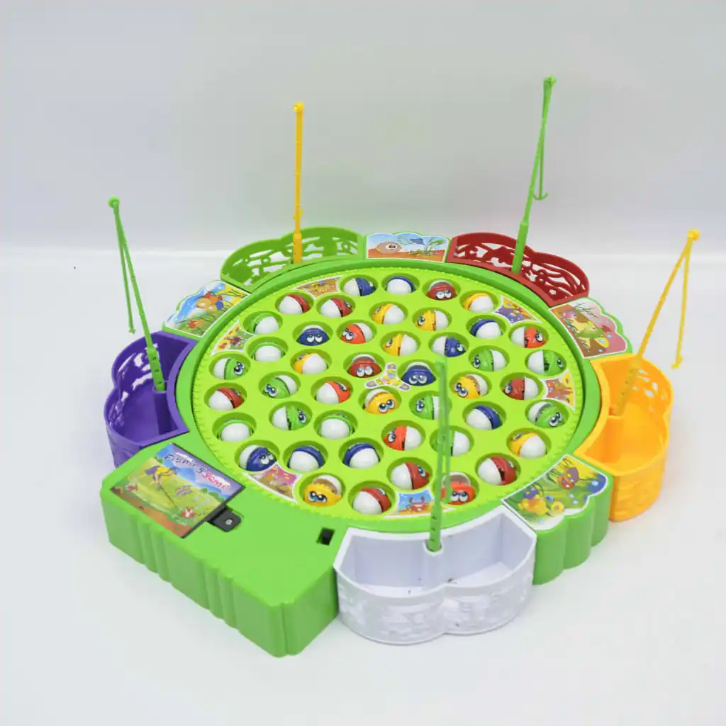 Kids Fishing Game Musical Electric Fishing Toy with 45 Fishes, Xmas Gift Toy for Children