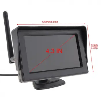 

12V 4.3 Inch Universal Wireless HD Car Rearview Monitor Auto Parking System Built-in Antenna with Camera