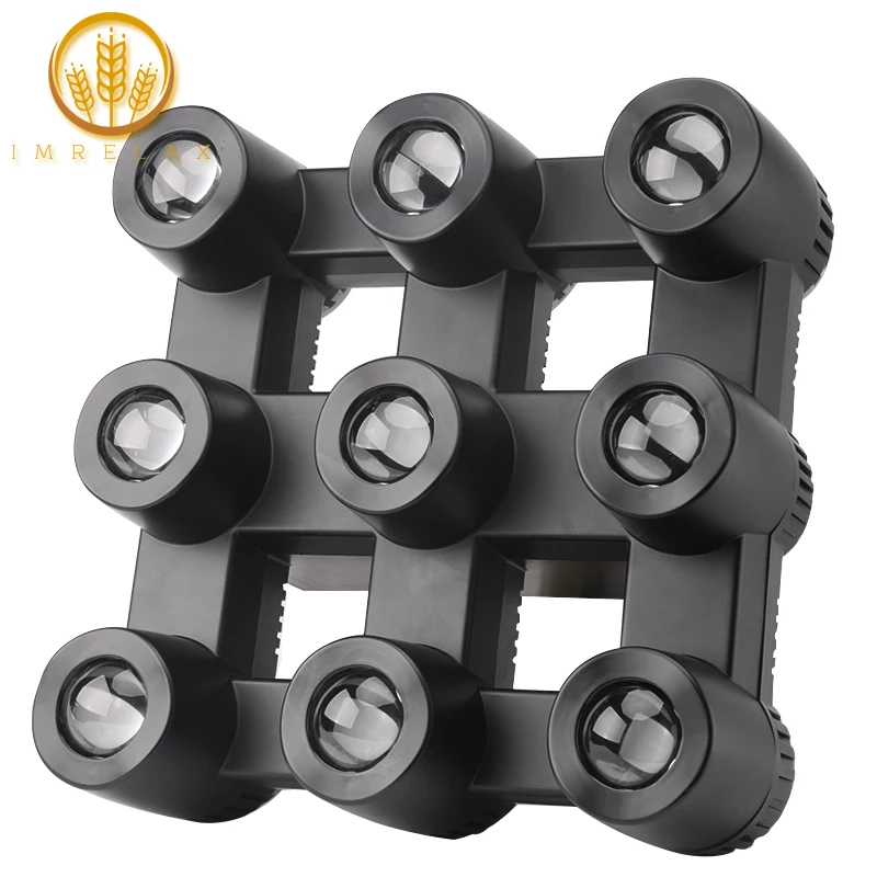 

IMRELAX NEW 9*40W RGBW 4in1 LED 9 Eyes Beam Light Individual Control LED DMX DJ Stage Disco Light With Carton Package