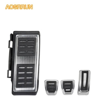 

AOSRRUN Car rest pedal Foot Fuel Brake Clutch MT/AT pedals Plate Cover For VW Volkswagen GOLF7 MK7 GTi 2013 2014 car accessories