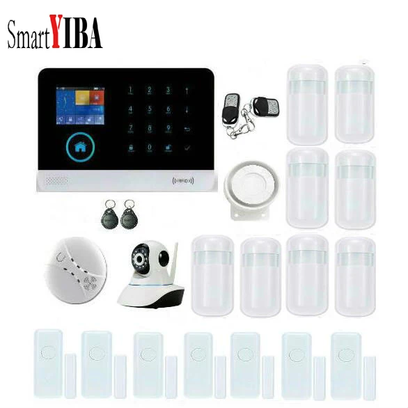 

SmartYIBA APP Control LCD Touch Key 3G Alarmes Video Surveillance Security Camera WIFI 2.4G Wireless Home Alarm Siren Alarm