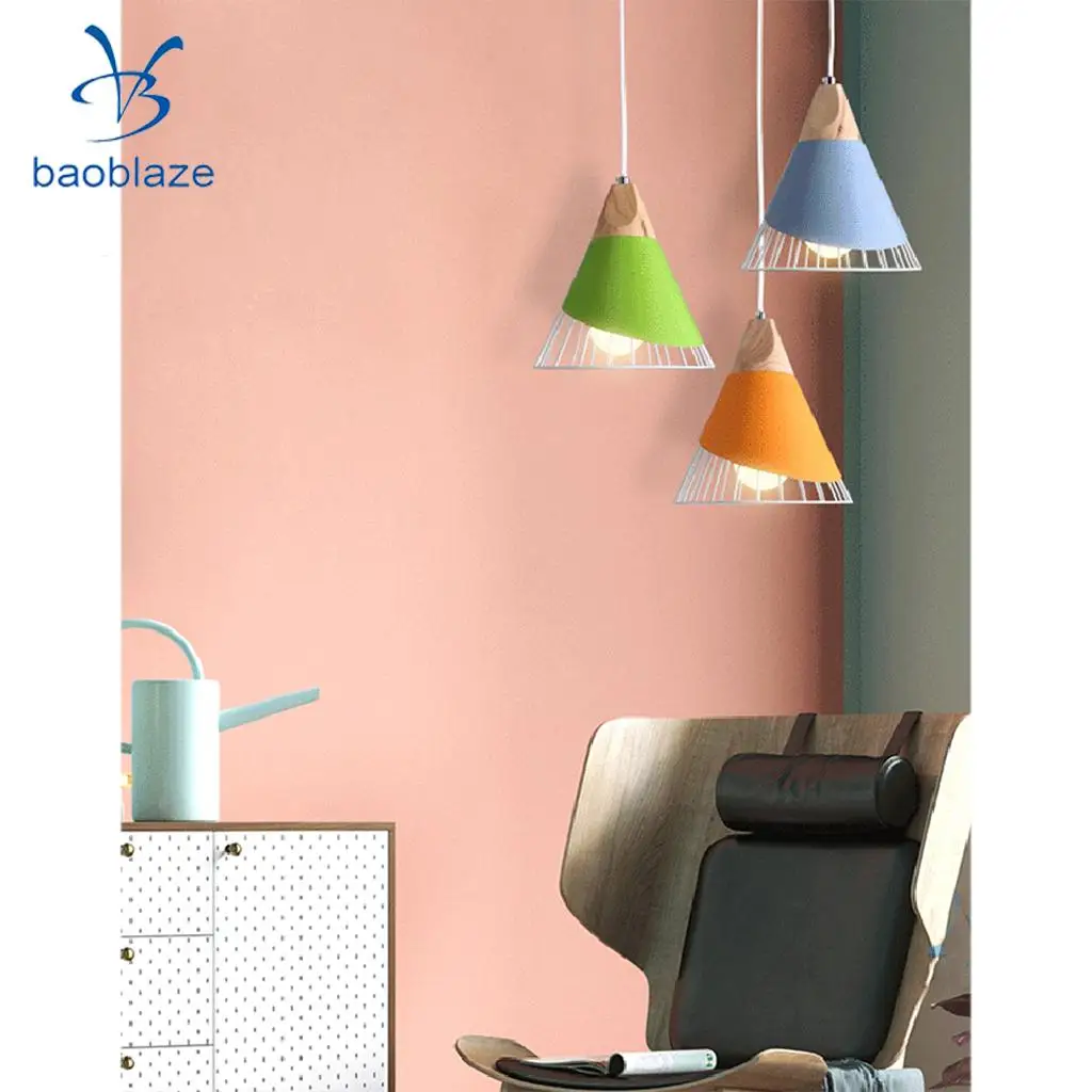 E27 Chandelier Shade Decor Home Iron Wood Lighting Chandelier Fixture