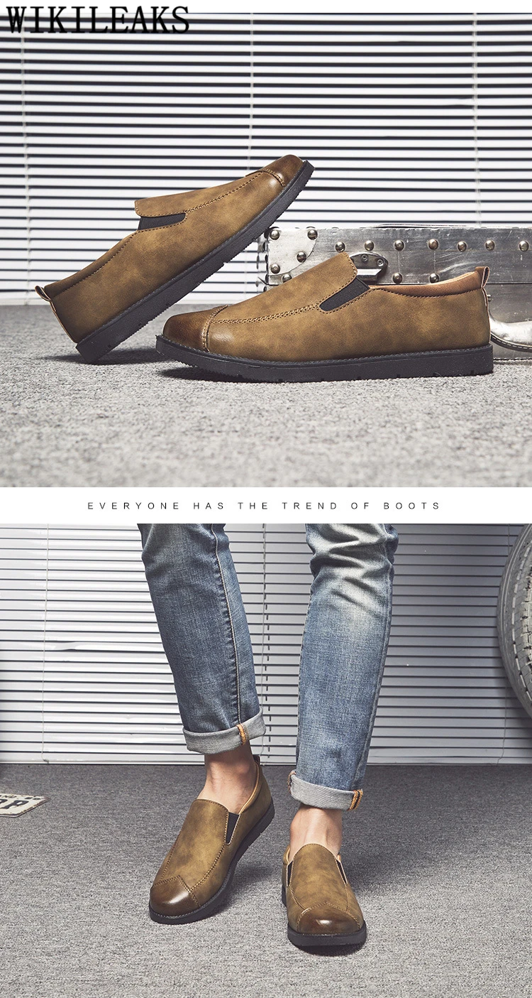 moda masculina sapatos casuais venda quente sapatos casuais couro mocassins homme