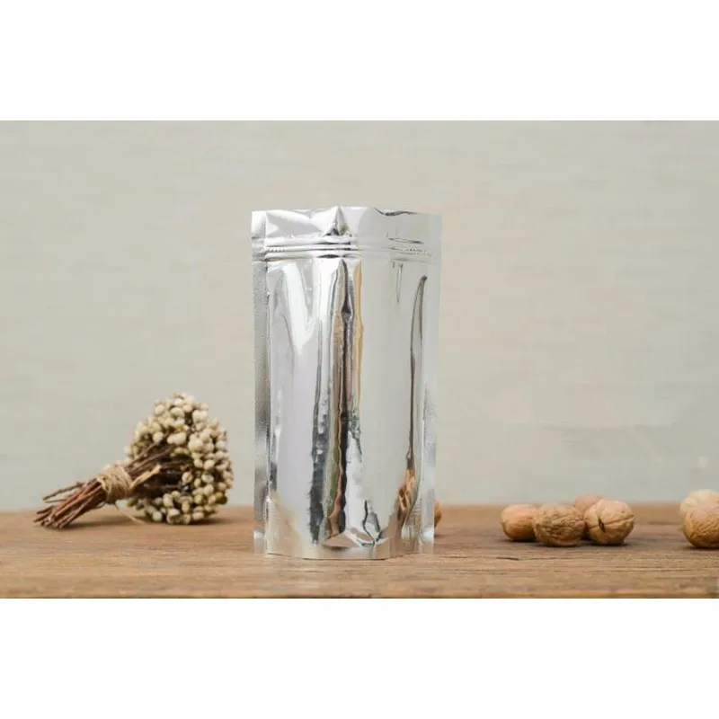 Sale 13*18cm 2000pcs Reusable Stand up Translucent Aluminium foil Bag Zip Lock Grip seal 4