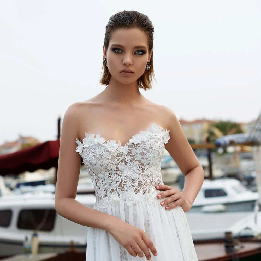 На заказа, милое без рукавов свадебное платье со съемным верхом Vestidos de Novia кружево свадебное платье аппликация невесты