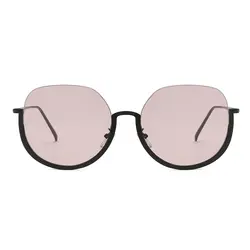 Винтажные овальные Большие женские очки солнцезащитные очки унисекс полурамки круглые Оттенки UV400