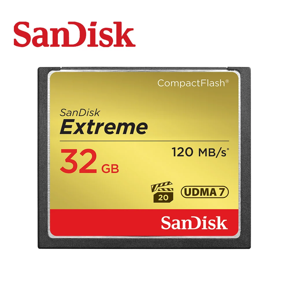 Двойной Флеш-накопитель SanDisk cfxsb Extreme CompactFlash 32GB 64GB 128GB карта CF 800X VPG-20 120 МБ/с. для богатых 4K и Full HD видео SDCFXS для Камера - Емкость: SD-CFXSB-256G