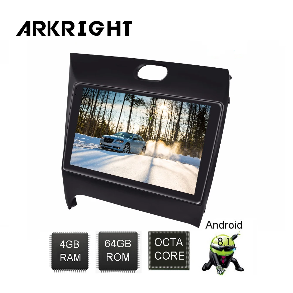 Автомобильная магнитола ARKRIGHT 9 дюймов Android 8 1 стерео аудио GPS для Kia Cerato K3 Forte 2012 2016