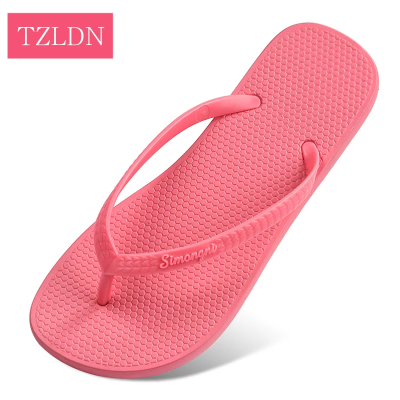 

TZLND 2019 New Style Women Flip Flops Shoes Summer Indoor Outdoor Sandals Slipper Female Daily Wear Casual Beach Shoes