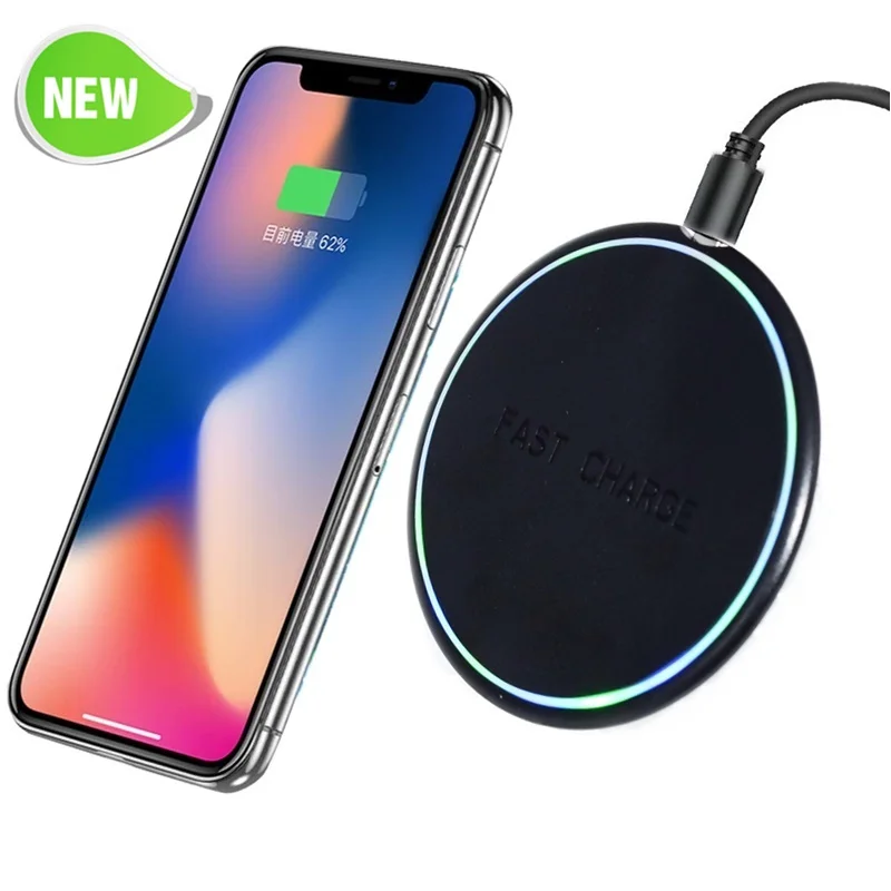 

New 10W Qi Wireless Charger Fast Wireless Charger Charging Pad for Iphone X 8 Plus Samsung S10 S9 S8 Xiaomi Mi 9 Carregador