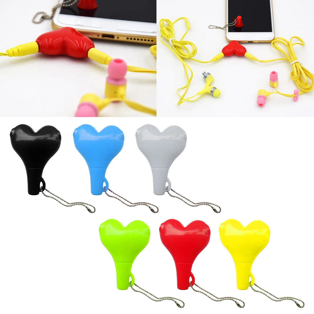 

Black Multi Lead Port Converter 2 Way Cable Adaptor For Gaming Headset Sport Headphone 3.5MM Headphone Splitter