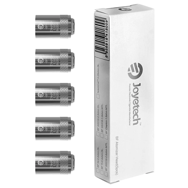 

Joyetech BF Clapton 1.5 ohm MTL Replacement Coil Head 5 Pieces for AIO Atomizer Tanks
