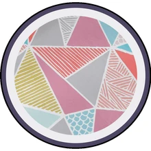 Просто Европа Геометрические полосы ромб решетки круглые коврики Super Soft Сгущает не скользит ковер для Гостиная/малыш/ детская комната