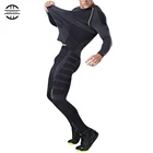 New compression tights running set gym training wear fitness short sleeve men quick dry sports suit t-shirts pants 60196020