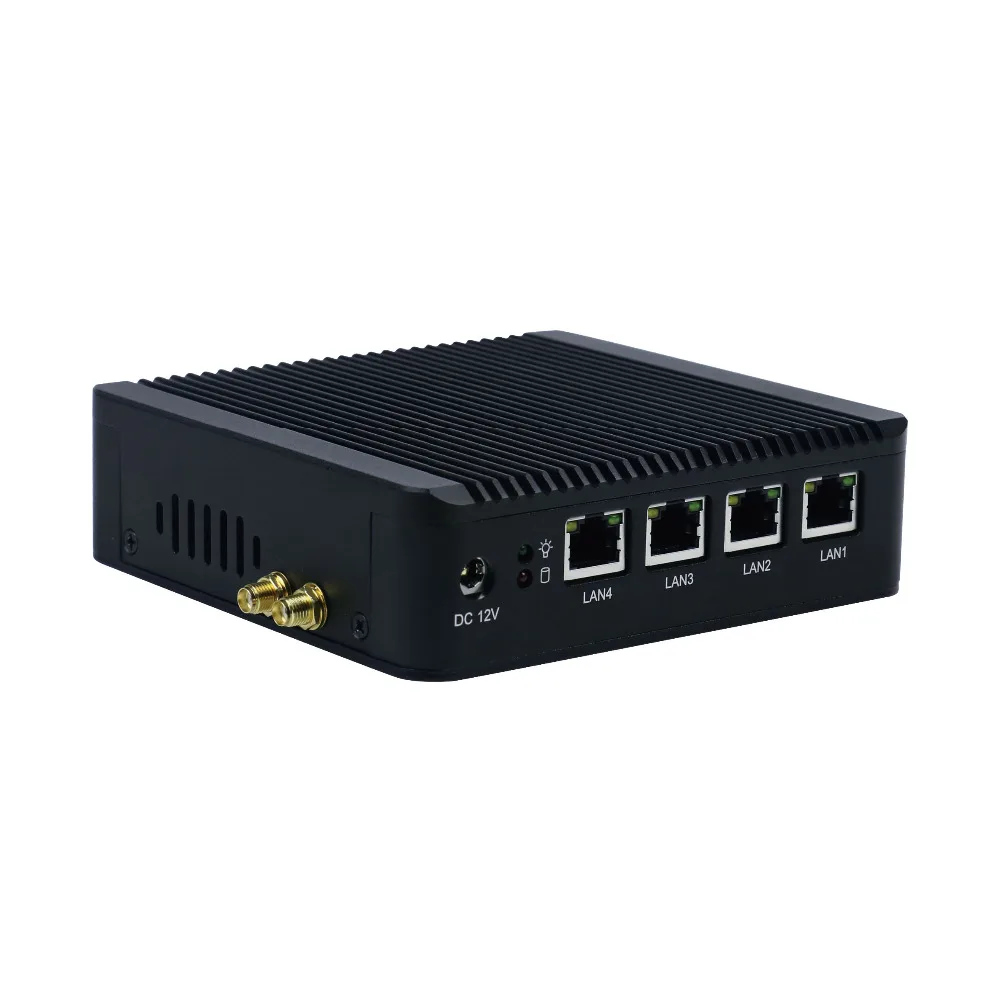 4 lan мини ПК intel celeron E3845 quard core 1 91 GHz cpu x86 брандмауэр поддержка pfsense os и AES in rack
