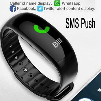 

SMS Push Smart Wristband Heart Rate Blood Oxygen Tracker Waterproof Smart Band Steps Count Sports Bluetooth Smart Bracelet Clock