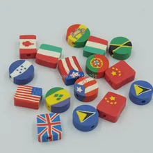 200 шт/партия Национальный флаг фимо Полимерная глина очаровательный фиксатор бусин оптом