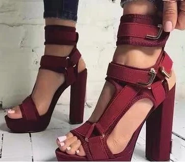 chunky heel sandals platform