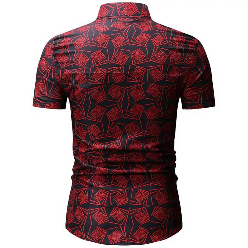 حار بيع رجل الصيف الشاطئ قميص هاواي صيفي 2019 العلامة التجارية قصيرة الأكمام زائد الزهور قمصان الرجال عارضة عطلة عطلة Camisas