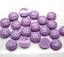 50 ピース 14 ミリメートルフクシア紫色の装飾工芸品文字 M ビーズヒラタカボションスクラップブック Diy アクセサリーボタン(China)