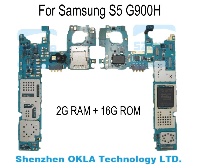 

1pcs Used Original For Samsung GALAXY S5 G900H Mainboard logic Board motherboard Unlocked Works Well