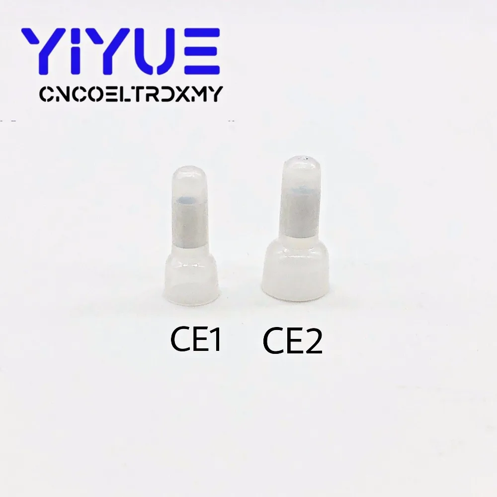 100 шт. CE1X CE1 CE-1X/CE2X CE2 CE-2X обжимной колпачок закрытый конец провода Пресс Разъемы 22-14 AWG Калибр автомобильный терминал