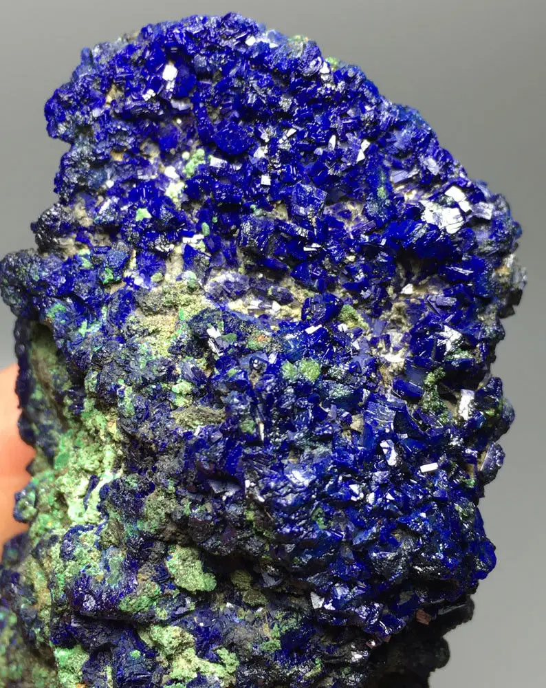 

348g Blue Azurite Malachite Chessylite Crystal On Matrix Mineral Specimen abajur