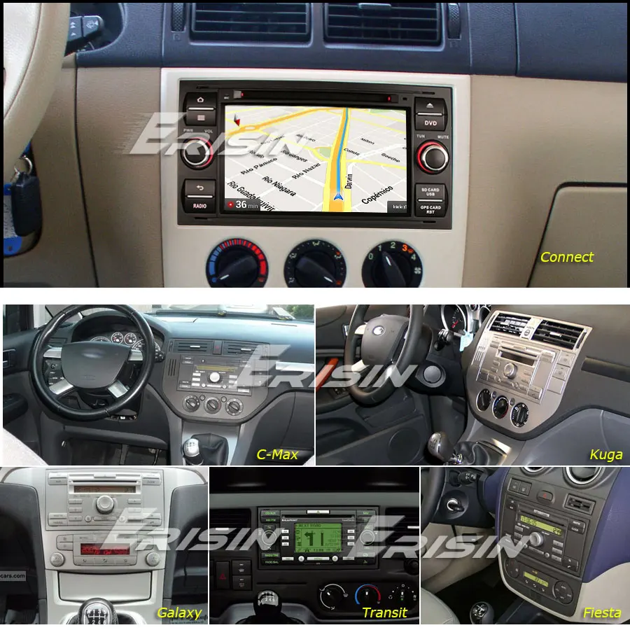 Perfect 7" Android 9.0 OS Car DVD Multimedia GPS Radio for Ford C-Max 2005-2007 & Transit 2005-2011 & Mondeo 2003-2007 Fusion 2006-2011 3