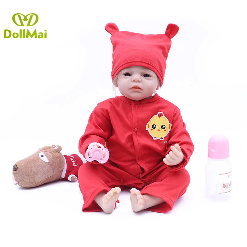 

silicone reborn baby dolls real baby alive Bebes reborn 20"50cm children fashion doll gift reborn babies bonecas