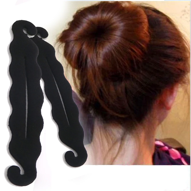 

1PCS Women Magic Foam Sponge Hair Donut Disk Hair Device Quick Messy Bun Updo Baby Hair Accessories Girl Hairdressing Stylists