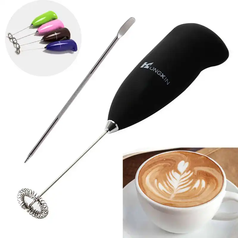 Handheld Milk Frother Wand Battery Coffee And Foam Maker Stainless Steel Whisk For Italian Cuccino Or Latte Aliexpress Handheld Milk Frother Wand Battery
