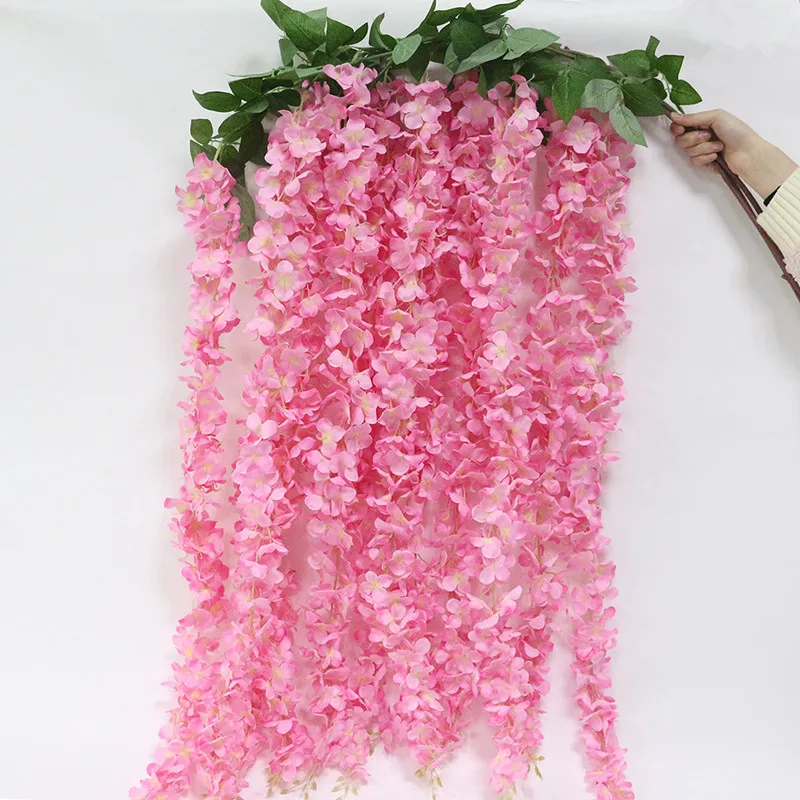 JAROWN Artificial Wisteria Wedding Decorations Flower Vines Silk Flowers For Wedding Home Party DIY Decor Accessories (4)