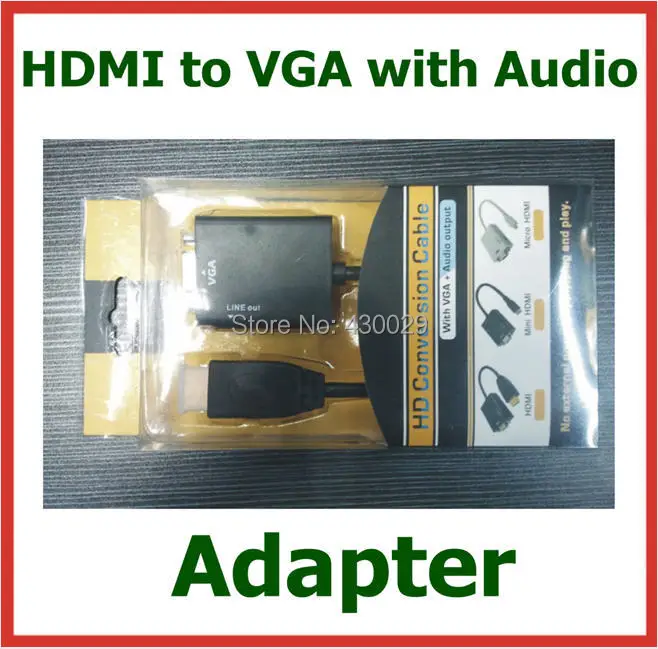 HDMI TO VGA с аудио кабель 1080 P HDMI конвертер VGA мужчин и женщин адаптер для ПК Мониторы проектор ТВ