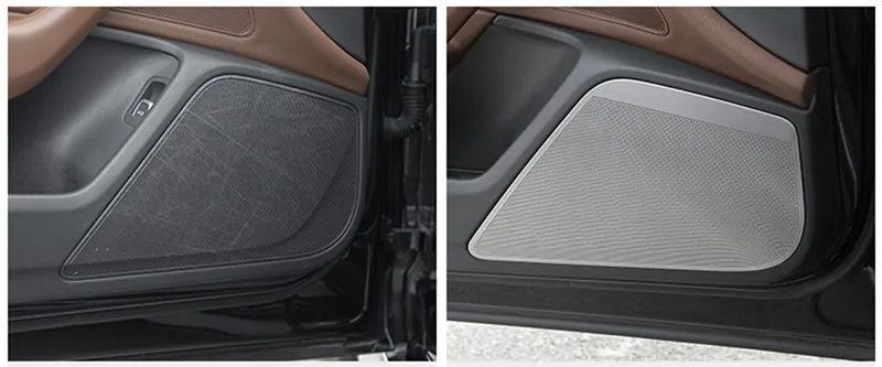 Car Styling Stereo Speakers Decoration Frame 2pcs For Audi A6 C7 Interior Front Door Audio Speaker Cover Trim Auto Accessories