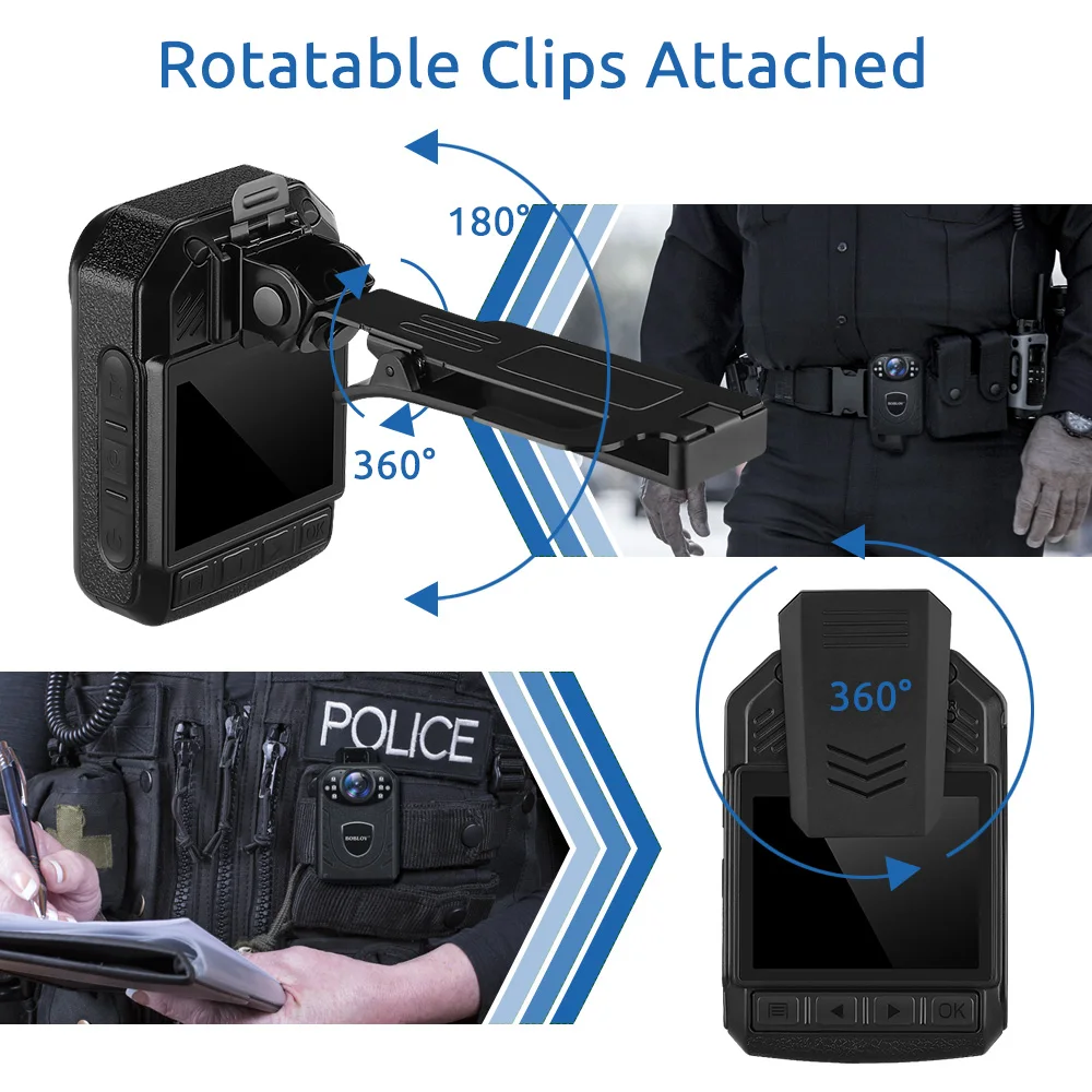  Boblov KJ21 Body Worn Camera HD 1296P DVR Video Recorder Security Cam 170 Degree IR Night Vision Mi
