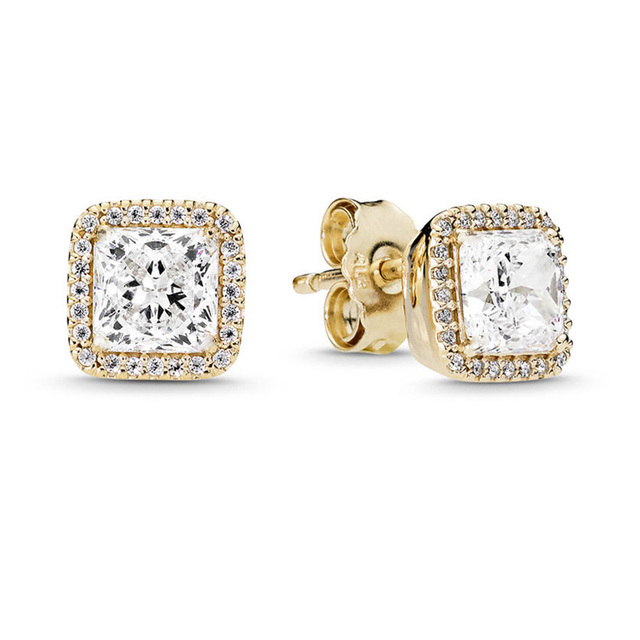 Offer 29 Styles  Infinity Stud Earring Clear CZ Fit Brand Earrings for Women Wedding Jewelry Dropshipping