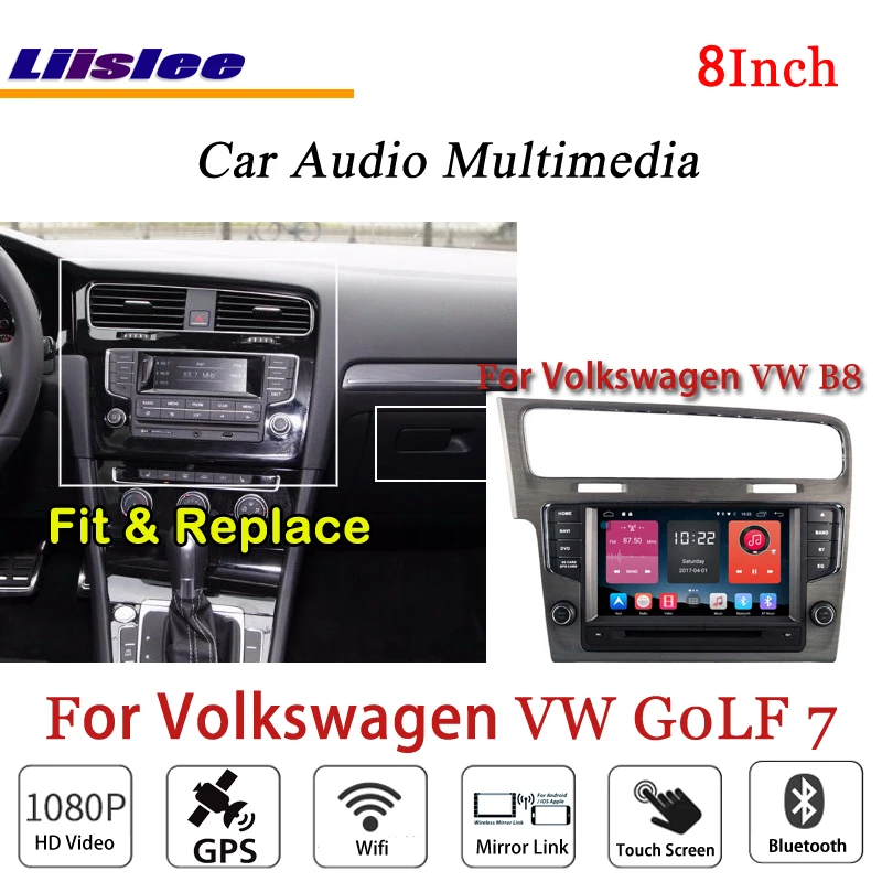 Sale Liislee For Volkswagen G0LF 7 Stereo Android Radio DVD Player Wifi BT GPS MAP NAV Navigation 1080P System Original NAVI Design 5