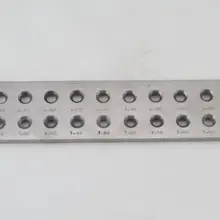 Размер 7,1 мм-9 мм, 20 отверстий, круглая форма карбида вольфрама золотистый, серебристый, металлический чертеж пластины, ювелирные изделия