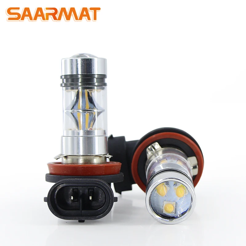 2 Pieces LED Canbus Error Free H8 H11 bulbs For Car Fog Lights Daytime