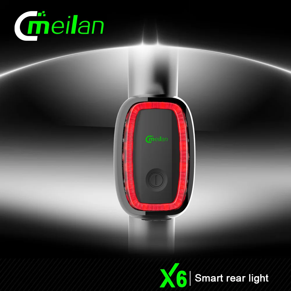 Meilan X6 брендовые умные задние фары велосипеда 16 светодиодный USB Перезаряжаемый MTB