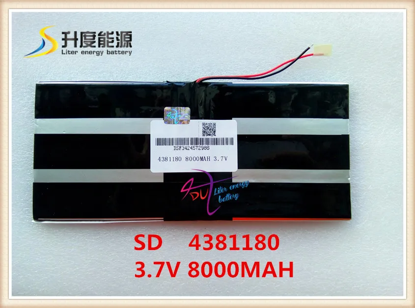 3 7V 8000mAH 4381180 PLIB polymer lithium ion battery Li ion battery for tablet pc PIPO