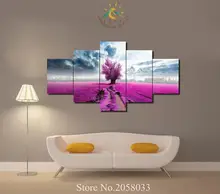 3-4-5 Шт. Цветы Поле Дерево Fmdern Wall Art Pictures HD Печатные Холст Картины Модульные Картины Лучший!